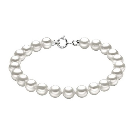 Bracciale Comete Gioielli Easy Basic In Oro Bianco 18kt Con Perle Brq 110 Am