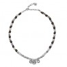 Collana Da Donna Unode50 In Cuoio E Argento Placcato Col1200mtlmar0u