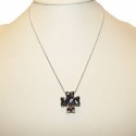 Recarlo Girocollo in oro gr 4,80 con diamanti black e white