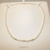 Girocollo di Perle Donna Comete Gioielli Fili Fantasia in Oro Bianco con Perla coltivata