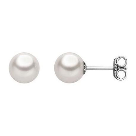 Orecchini Donna Comete Gioielli in Oro Bianco con Perla coltivata