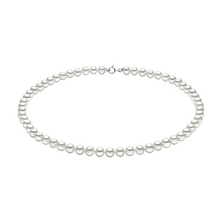 Girocollo di Perle Donna Comete Gioielli Fili Fantasia in Oro Bianco con Perla coltivata