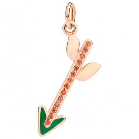 Freccia DoDo in Oro Rosa 9kt, Zaffiri e Smalto Verde