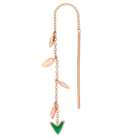 Queriot Civita Orecchini Cuore In Oro Rosa 9k