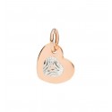 Charm ciondolo pendente Donna DoDo silhouette Cuore in oro rosa con lucchetto in oro bianco 9kt - DMCUORG/9/SE9B/K