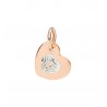 Charm ciondolo pendente Donna DoDo silhouette Cuore in oro rosa con lucchetto in oro bianco 9kt - DMCUORG/9/SE9B/K