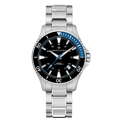 Orologio automatico uomo Hamilton Khaki Navy - Tempo Data - Cinturino in acciaio - H82315131