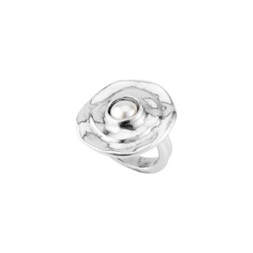 Anello donna uno de 50 Texcoco bagnato in argento con perla bianca realizzato a mano ANI0589BPLMTLOL