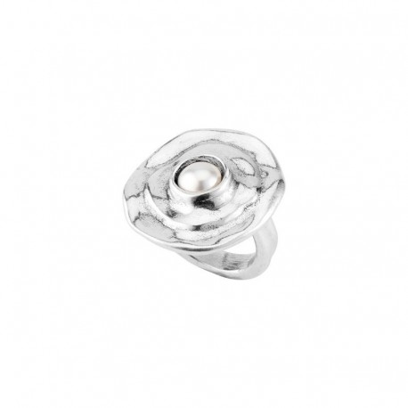 Anello donna uno de 50 Texcoco bagnato in argento con perla bianca realizzato a mano ANI0589BPLMTLOL