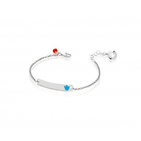 Bracciale bimbo bambino Roberto Giannotti  taghetta con angelo  in Oro Bianco  NKT273B