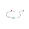 Bracciale bimbo bambino Roberto Giannotti  taghetta con angelo  in Oro Bianco collezione Giardino degli angeli 14-16cm - NKT273B