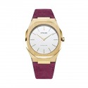 Orologio Donna D1 Milano Vigna FW19 Fall Winter Ultra Thin Al Quarzo 38mm cassa Oro Rosa cinturino in Pelle Suede