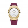 Orologio Donna D1 Milano Vigna FW19 Fall Winter Ultra Thin Al Quarzo 38mm cassa Oro Rosa cinturino in Pelle Suede
