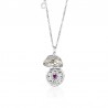 Collana donna Roberto Giannotti in Argento pendente con frase in oro rosa e cuore rosso collezione Chiama Angeli 90cm - SFA104