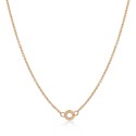 Collana donna Rosato componibile con charm in Argento placcatura in Oro Rosa 43-49cm - RCL05