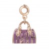 Charm donna Rosato Borsa bauletto glamour in Argento placcatura in Oro Rosa collezione Storie simbolo Femminilita' - RZ033