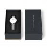 Orologio donna Daniel Wellington Petite Sterling cassa 32mm Silver quadrante Bianco cinturino in Maglia milanese Silver