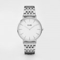 Orologio Donna Cluse La Boheme Quarzo 38mm cassa Silver quadrante Bianco cinturino in Acciaio