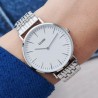 Orologio Donna Cluse La Boheme Quarzo 38mm cassa Silver quadrante Bianco cinturino in Acciaio