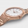 Orologio Cluse Donna Snow White Vigoreux Al quarzo cassa 33mm Oro rosa / Rose gold in Acciaio quadrante Bianco cinturino Acciai