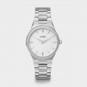 Orologio Donna Cluse Vigoureux H Quarzo 33mm cassa Silver quadrante Bianco cinturino in Acciaio