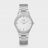 Orologio Donna Cluse Vigoureux H Quarzo 33mm cassa Silver quadrante Bianco cinturino in Acciaio