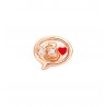 Orecchino Donna DoDo in Oro Rosa Messaggio e Diamanti smaltato rosso -  DOHLTT/9/B/RO