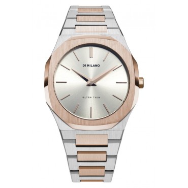 Orologio Donna D1 Milano Ultra Thin Anniversary Vintage Limited Edition Al Quarzo 38mm cassa Argento quadrante Bianco cinturino