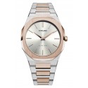 Orologio Uomo Donna D1 Milano Ann Vintage Limited Edition 38m cassa Argento e oro rosa cinturino Acciaio D1-UTBJ01