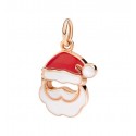 Ciondolo Babbo Natale in Oro Rosa 9 Kt Smalto Rosso e Bianco - DoDo