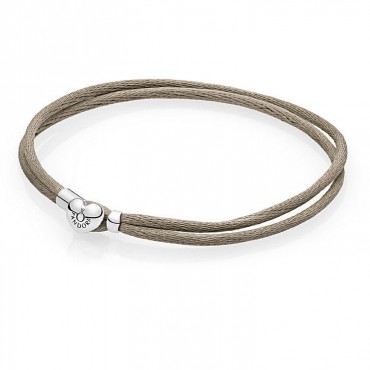 Bracciale in Tessuto Tortora