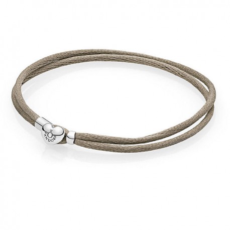 Bracciale in Tessuto Tortora
