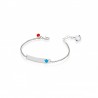 Bracciale bimbo bambino Roberto Giannotti  taghetta con angelo  in Oro Bianco collezione Giardino degli angeli 14-16cm - NKT273B