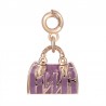 Bauletto Charm Rosato in argento 925‰, galvanica oro rosa, smalti rosa