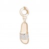 Charm donna Rosato Ciabatta in Argento placcatura in Oro Rosa con Zirconi collezione Storie simbolo Tranquillita' - RZ038