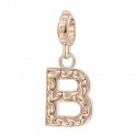 Lettera B Charm Rosato in argento 925‰, galvanica oro rosa