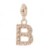 Lettera B Charm Rosato in argento 925‰, galvanica oro rosa