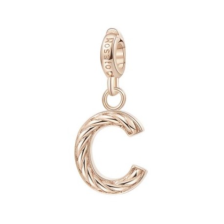 Lettera C Charm Rosato in argento 925‰, galvanica oro rosa