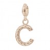 Lettera C Charm Rosato in argento 925‰, galvanica oro rosa