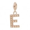 Lettera E Charm Rosato in argento 925‰, galvanica oro rosa