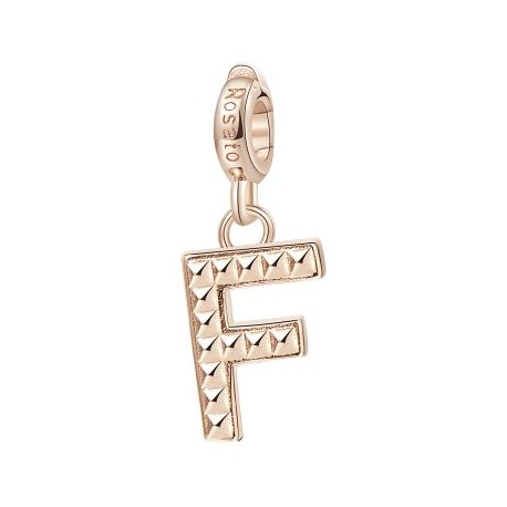 Lettera F Charm Rosato in argento 925‰, galvanica oro rosa
