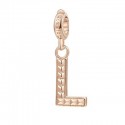 Lettera L Charm Rosato in argento 925‰, galvanica oro rosa