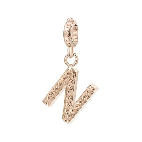 Lettera N Charm Rosato in argento 925‰, galvanica oro rosa