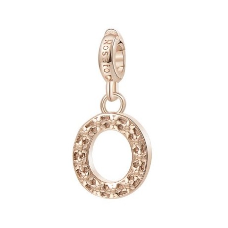 Lettera O Charm Rosato in argento 925‰, galvanica oro rosa