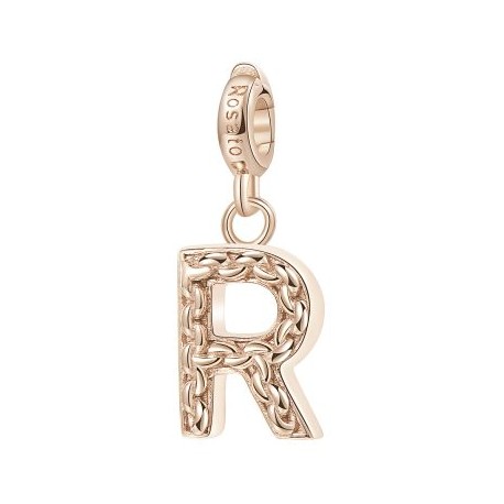 Lettera R Charm Rosato in argento 925‰, galvanica oro rosa
