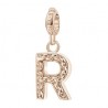 Lettera R Charm Rosato in argento 925‰, galvanica oro rosa