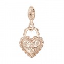 Lucchetto Charm Rosato in argento 925‰, galvanica oro rosa