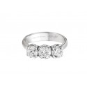 anello trilogy anniversary, oro bianco 18 kt e diamanti