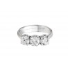 anello trilogy anniversary, oro bianco 18 kt e diamanti