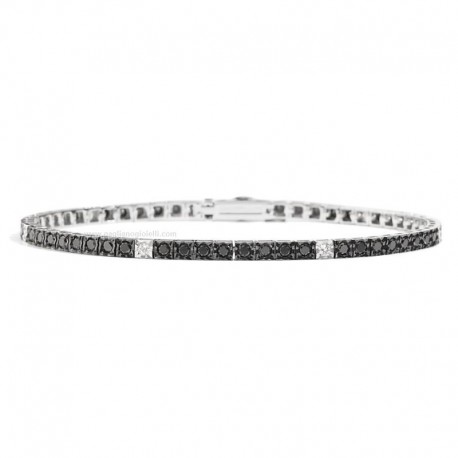 bracciale tennis uomo Recarlo facecube ref.t39se887-kx in oro 750